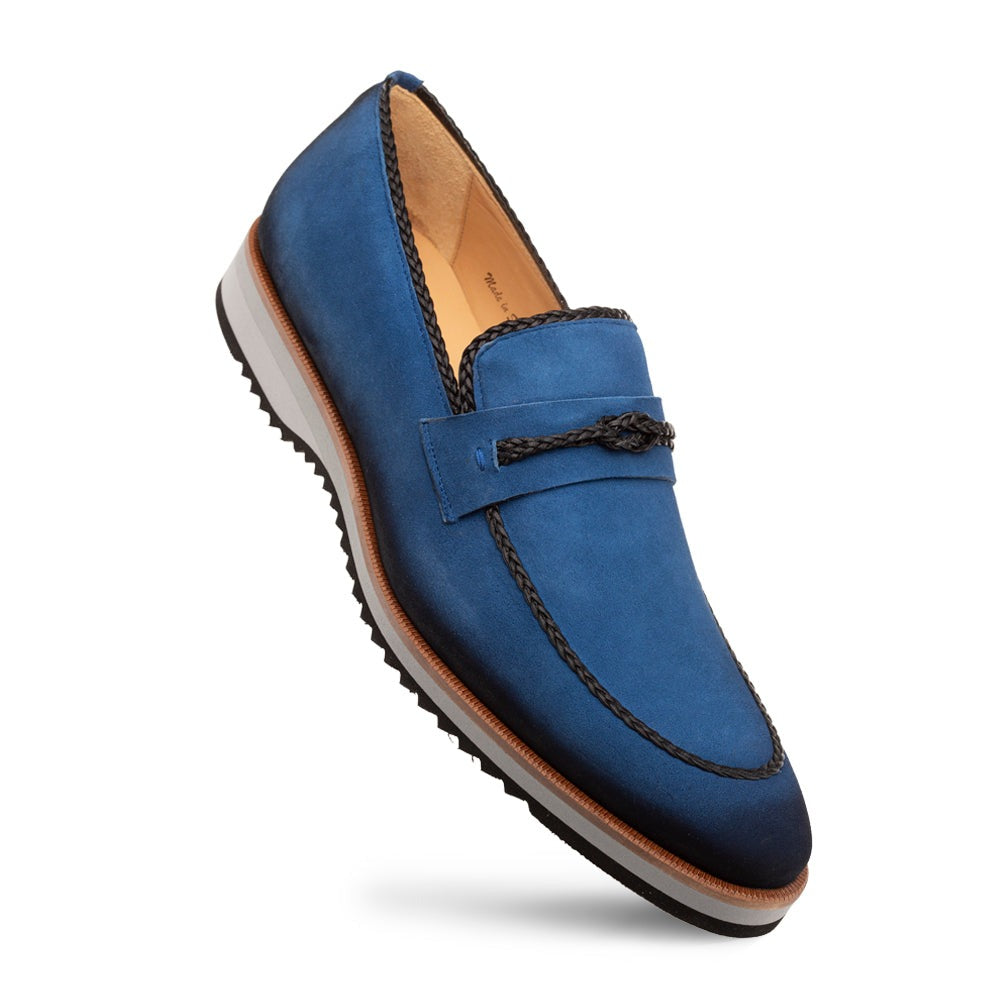 Mezlan Puerto 20837 Men's Shoes Cobalt Blue Suede Leather Loafers (MZ3652)-AmbrogioShoes